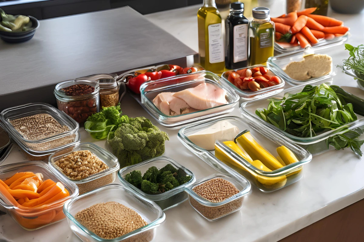 Easy dinner meal prep ingredients.